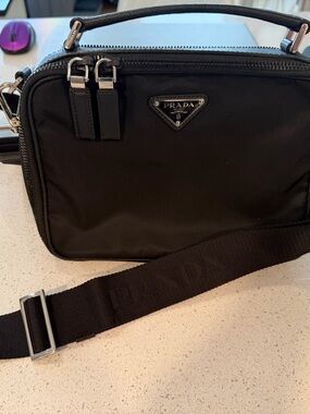 Prada Black Nylon Messenger Bag - Crossbody
